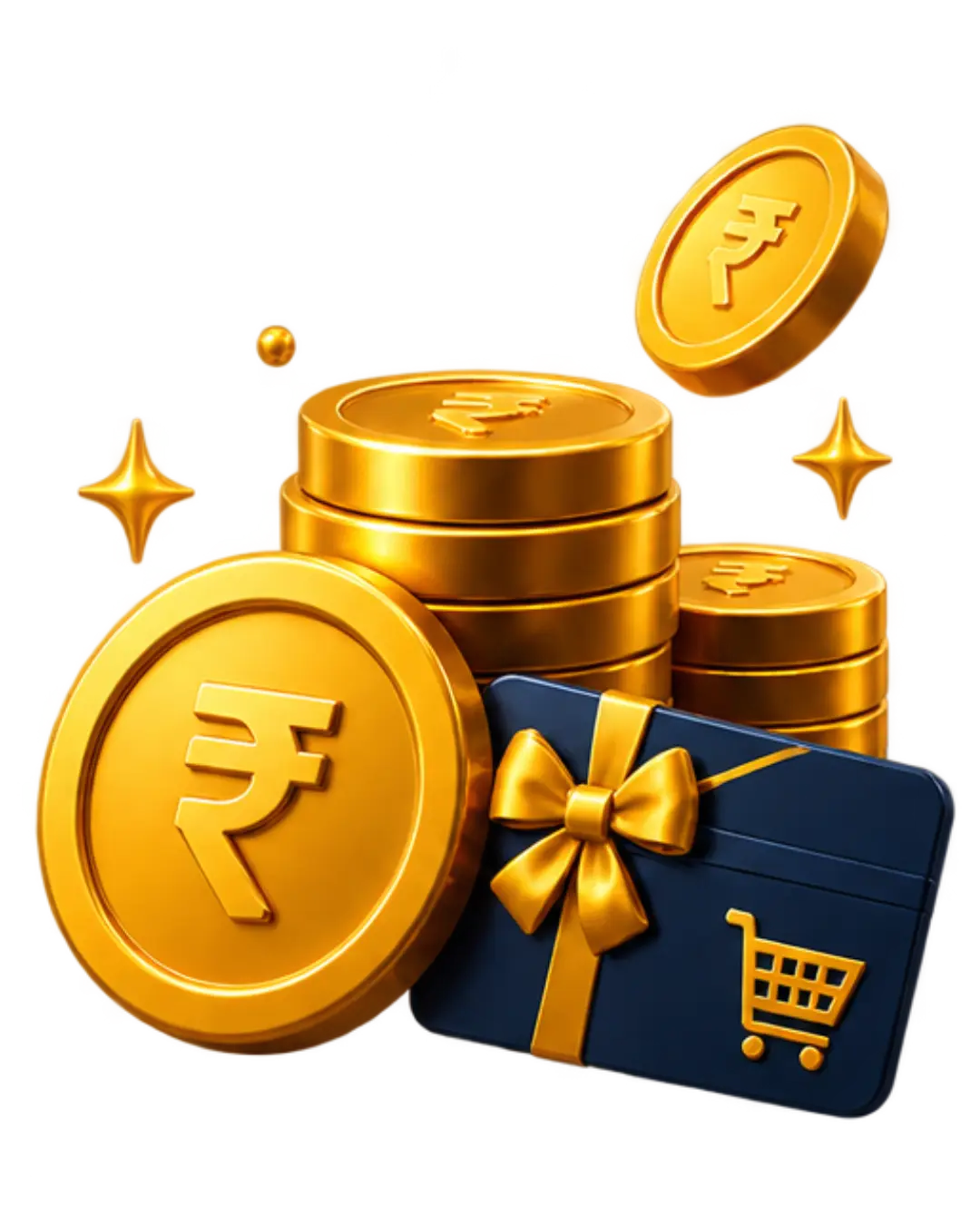 Gold coins and gift card